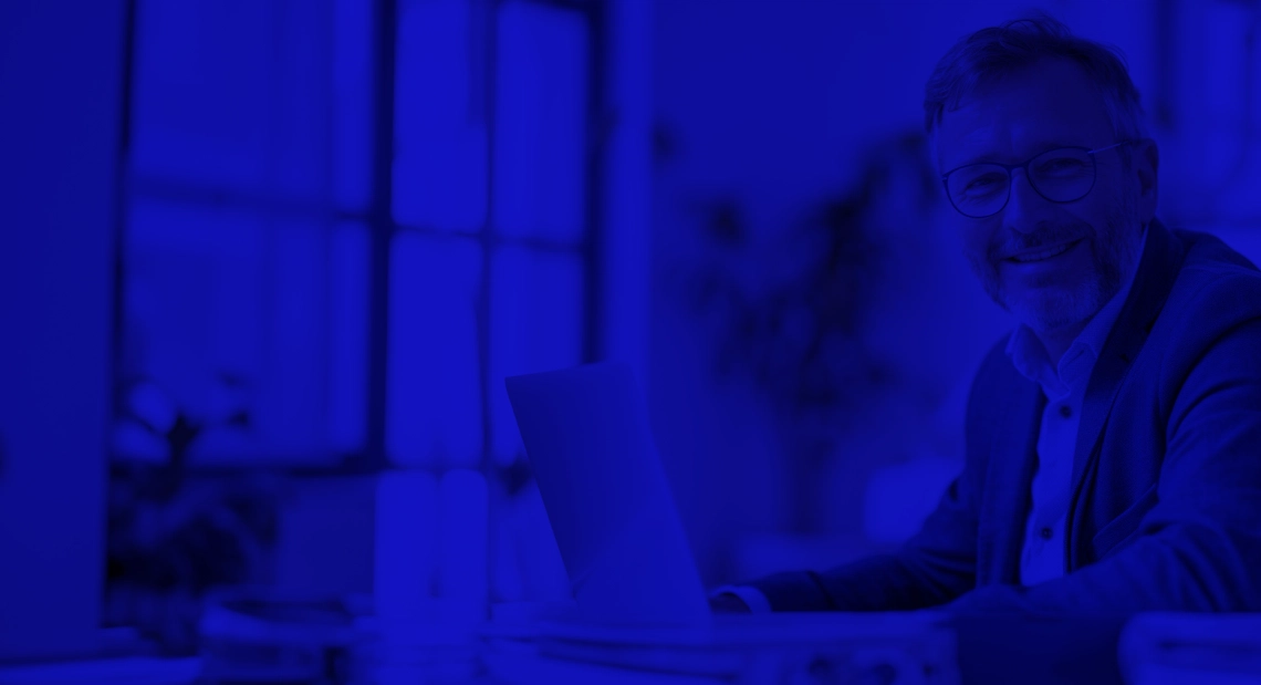 Man working with laptop